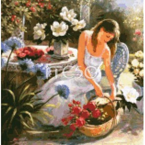 В цветочном саду Алмазная вышивка (мозаика) Iteso
