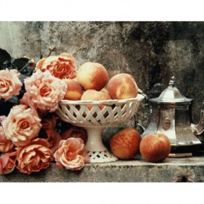 Розы и персики Алмазная вышивка (мозаика) Гранни