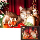 Счастливый кот Алмазная вышивка (мозаика) Гранни