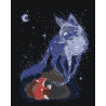  Волшебство в ночи. Лиса Раскраска картина по номерам на холсте AAAA-JV19-100x125
