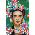 Фрида Кало с цветами 80х120 Раскраска картина по номерам на холсте