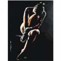 Девушка сидящая в темноте 60х80 Раскраска картина по номерам на холсте