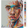 Радужное лицо девушки 80х100 Раскраска картина по номерам на холсте