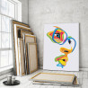 Пример в интерьере Девушка. Яркий взгляд Раскраска картина по номерам на холсте с неоновыми красками AAAA-RS012-60x80