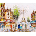 Париж в лучах света Раскраска картина по номерам на холсте