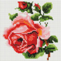 Изящная роза Алмазная вышивка мозаика без подрамника Белоснежка