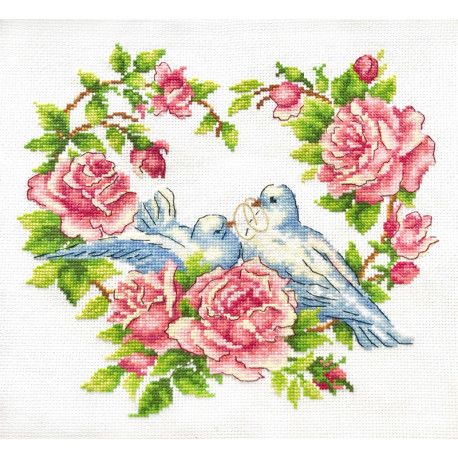  Любовь и голуби Набор для вышивания Многоцветница МКН 28-14