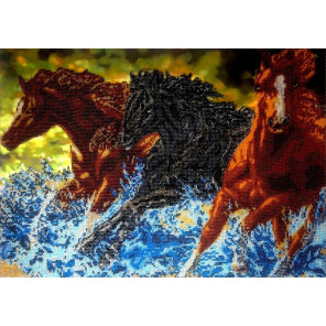  Бегущие лошади Набор для вышивки бисером FeDi КВ636