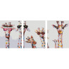  Забавные жирафы Триптих Раскраска картина по номерам на холсте РХ5284