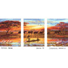 Сложность и количество цветов Африка Триптих Раскраска картина по номерам на холсте РX5166