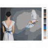 Девушка и сова 100х125 Раскраска картина по номерам на холсте