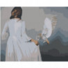 Сова и девушка 80х100 Раскраска картина по номерам на холсте