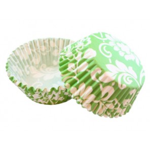 Цветочный узор зеленый Набор бумажных форм для кексов Dolce Arti