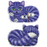  Чеширский кот Набор для вышивания на пластиковой канве МП Студия Р-402