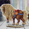 Пример вышитой работы Богатырский конь Набор для вышивания на пластиковой канве МП Студия Р-484