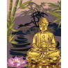  Золотой будда Раскраска картина по номерам на холсте с металлическими красками AAAA-RS057