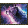 Пример выложенной мозаики Душа волка Алмазная мозаика вышивка на подрамнике Molly KM0894