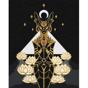  Бастет. Богиня плодородия. Египет Раскраска картина по номерам на холсте с металлическими красками AAAA-RS059-80x100