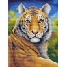 Пример вышитой работы Царственный тигр Канва с рисунком для вышивки МП Студия СК-067