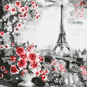 Внешний вид коробки Париж Раскраска картина по номерам на холсте Molly KH0948