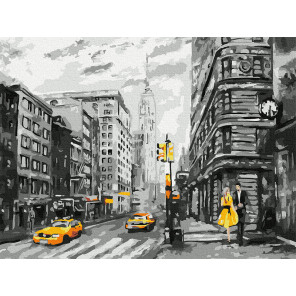 Внешний вид коробки Нью-Йорк Раскраска картина по номерам с цветной схемой на холсте Molly KK0680