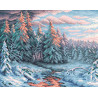  Зимний закат Алмазная вышивка мозаика BrilliArt МС-004
