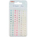 4 цвета Зимнее утро Клеевые камушки Scrapberry's