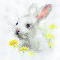 Белый крольчонок Набор для вышивания Алиса