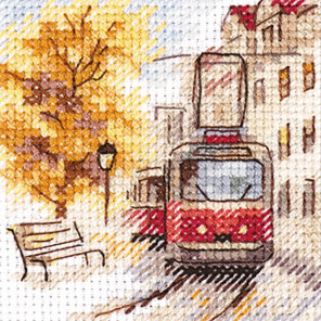  Осень в городе. Трамвай Набор для вышивания Алиса 0-217
