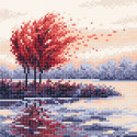 Красная осень Алмазная вышивка мозаика BrilliArt
