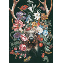Природа и звери. Олень Ткань с нанесенным рисунком для вышивки бисером Конек