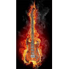  Гитара в огне Ткань с нанесенным рисунком для вышивки бисером Конек 8501