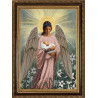 Пример оформления в рамку В руках ангела Ткань с нанесенным рисунком для вышивки бисером Конек 8505