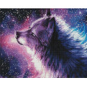 Небесный волк Алмазная мозаика вышивка на подрамнике