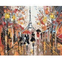 Прогулка по Парижу Раскраска картина по номерам на холсте