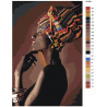 Портрет африканки в профиль 80х120 Раскраска картина по номерам на холсте