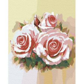 Розовое трио Раскраска картина по номерам на холсте F10