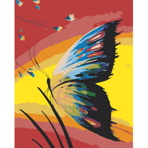 Радужные бабочки Раскраска по номерам на холсте Живопись по номерам RA126