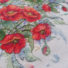 Пример вышитой работы Пламенные цветы Набор для вышивания МП Студия А-037
