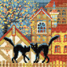  Город и кошки. Осень Алмазная вышивка мозаика Риолис АМ0049