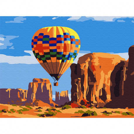  Воздушный шар Раскраска картина по номерам на холсте (холст на твердой основе) KH0786