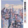 Небоскребы городской пейзаж 80х100 Раскраска картина по номерам на холсте