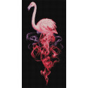 Фламинго в дыму Алмазная вышивка мозаика