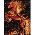 Огненный конь Алмазная вышивка мозаика
