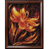 Пример оформления в рамку Огненный цветок Алмазная вышивка мозаика АЖ-1852
