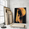Пример в интерьере Девушка и луна / Танец 80х100 см Раскраска картина по номерам на холсте AAAA-RS086-80x100
