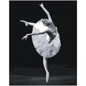 Танцующая балерина Раскраска картина по номерам на холсте