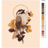 Цветок и птица Раскраска картина по номерам на холсте