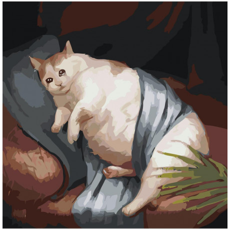 Толстый котик Раскраска картина по номерам на холсте Z-NA57 купить в  Краснодаре