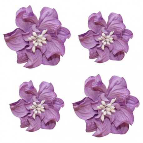 Фиолетовые Цветы кудрявой фиалки для скрапбукинга, кардмейкинга Scrapberry's
